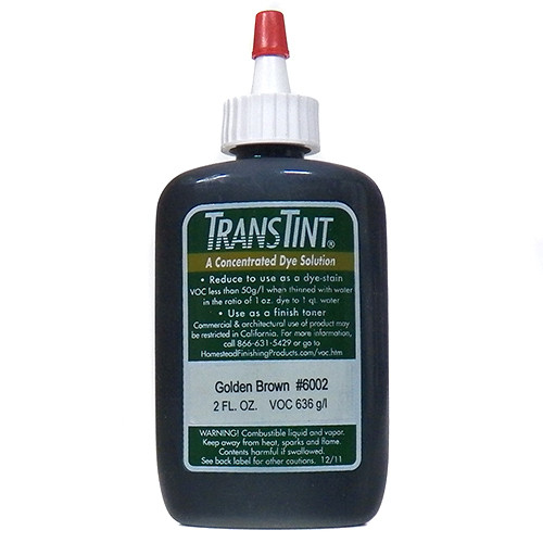 Trans Tint, Non-Grain Raising, Universal Dye Concentrate, Golden Brown Makes 1/2 Gallon Dye Solution