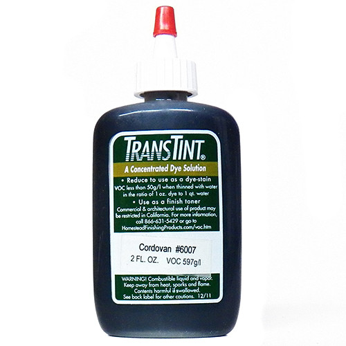 Trans Tint, Non-Grain Raising, Universal Dye Concentrate, Cordovan Makes 1/2 Gallon Dye Solution