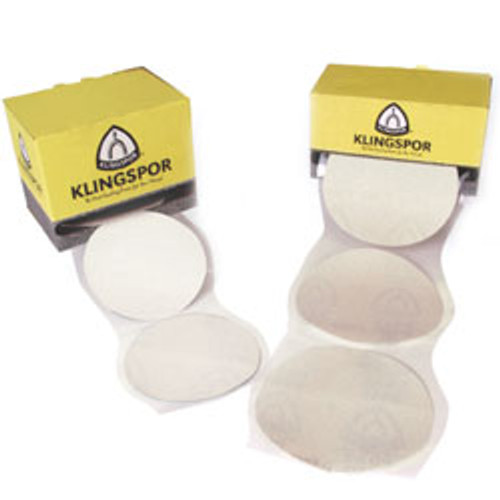Klingspor Abrasives Stearate Aluminum Oxide, PS33, 6"x No Hole, 120 Grit, Pressure Sensitive Adhesive Discs, 100pk