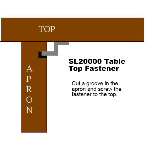 3/4" Table Top Fastener (10pk) XTAF12