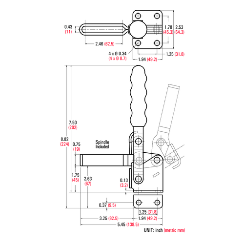 Good Hand Toggle Clamp Vertical GH-12265