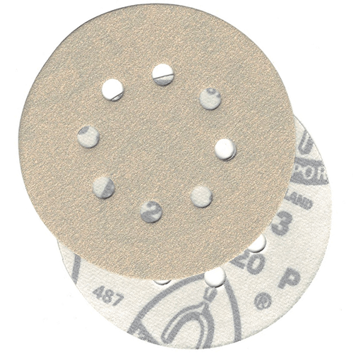 Klingspor Abrasives Stearated Aluminum Oxide, 5"x 8 Hole, Hook & Loop, 40 Grit, Discs, 50pk