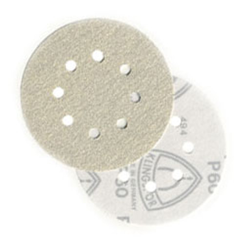 Klingspor Abrasives Stearate Aluminum Oxide, PS33, 5"x 8 Hole, 320 Grit, Hook & Loop Discs, 10pk