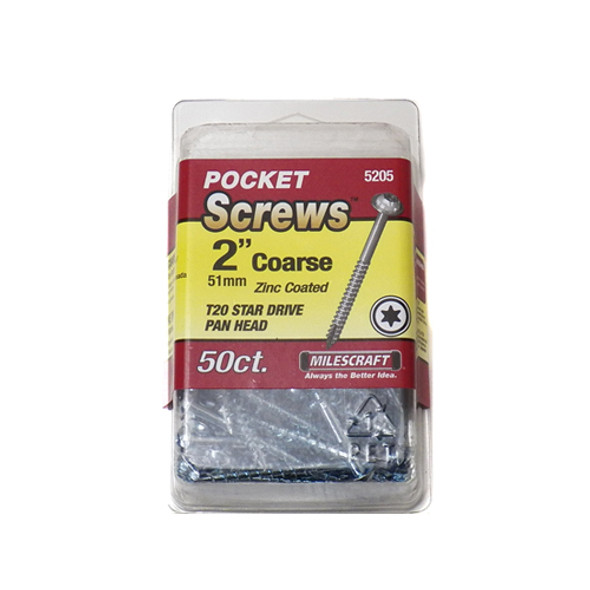 Milescraft 5205 2" Coarse Pocket Hole Screws, 50ct.