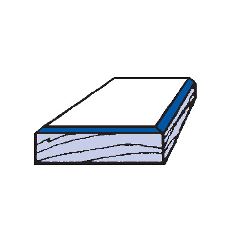 Bevel Trim 1/4CL X 7 Deg. X 1/4SH