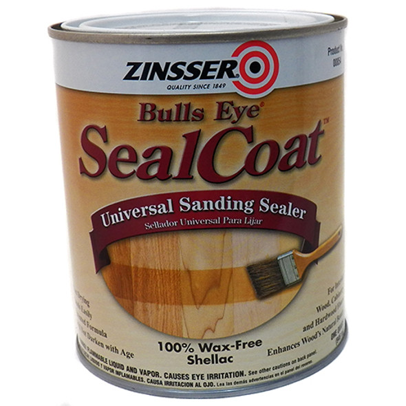 Zinsser Bulls Eye Shellac, Sealcoat, Quart
