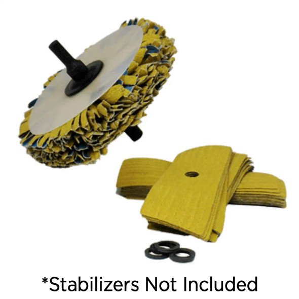 Klingspor Abrasives Gold Sand Mop 2"x 6" 100 Grit, Flutter Sheet Starter Kit