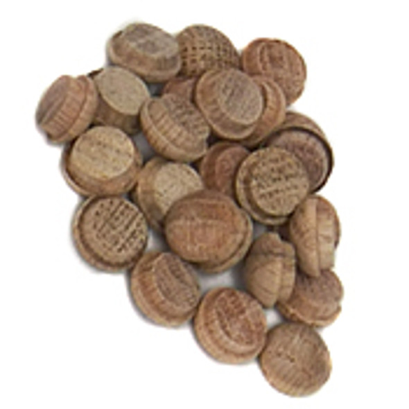 1/2" Round Head Oak Buttons, 25pk