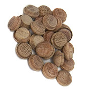 1/2" Round Head Oak Buttons, 25pk