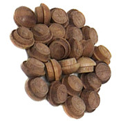 3/8" Round Head Walnut Buttons, 25pk
