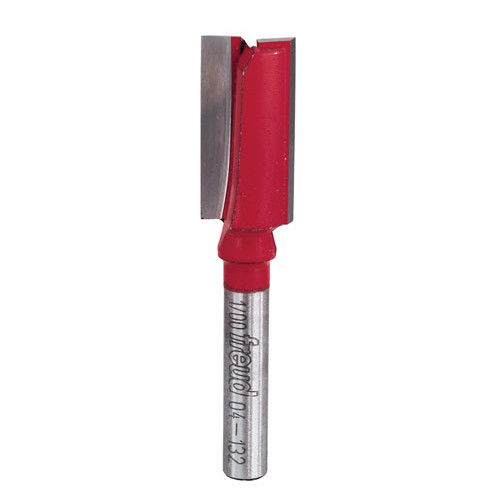 Freud Double Flute, Straight Bit, 1/2" Diameter, 1" Carbide Height, 1/4" Shank