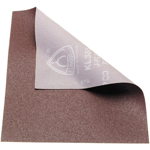 Klingspor Abrasives 80 Grit, J-Flex Cotton Backed, Aluminum Oxide, 9"x 11" Sheets, 50pk