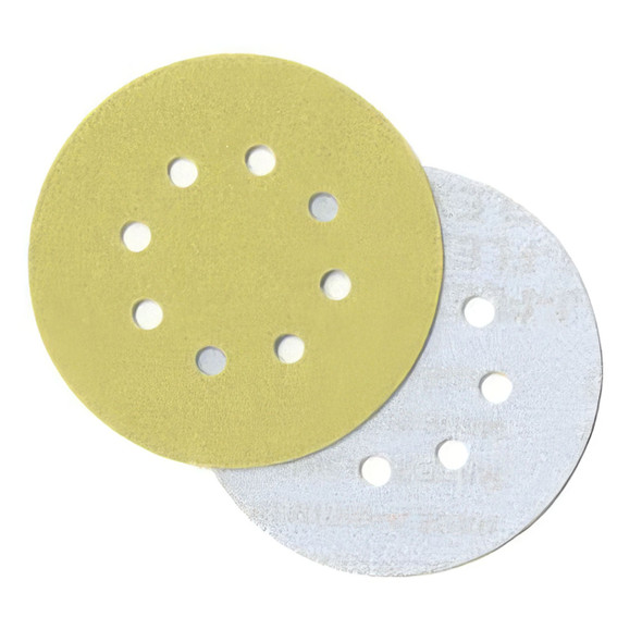 5"X 8 Hole Gold 150 Grit H&L Disc 10pk