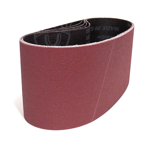 Klingspor's 4"x 24" Bargain Box Of Belts, 120 Grit, Aluminum Oxide, 5pk