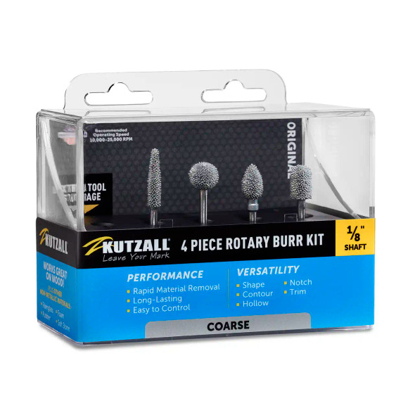 Kutzall 4 Piece Rotary Burr Kit Coarse