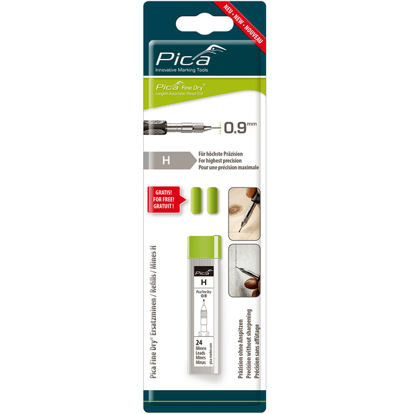 Pica Fine Dry .9mm H Hardness Graphite Refills