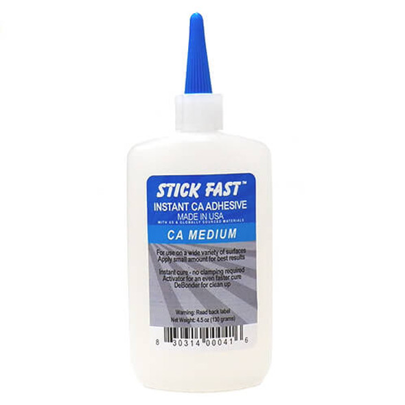 Stick Fast Instant CA Adhesive Glue, Medium Viscosity, 4.5oz Bottle
