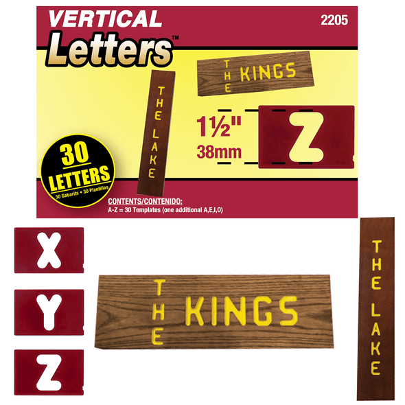 Milescraft 1.5" Vertical Letter Templates