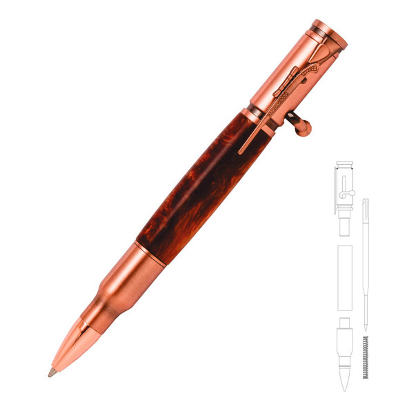 30 Caliber Bolt Action Antique Copper Pen Kit