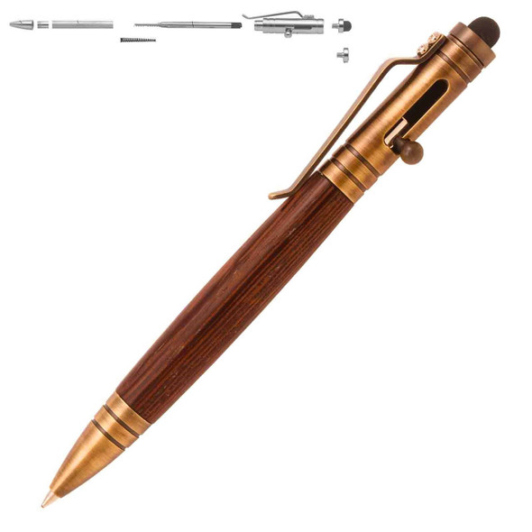 Bolt Action Tec-Pen Kit Antique Brass