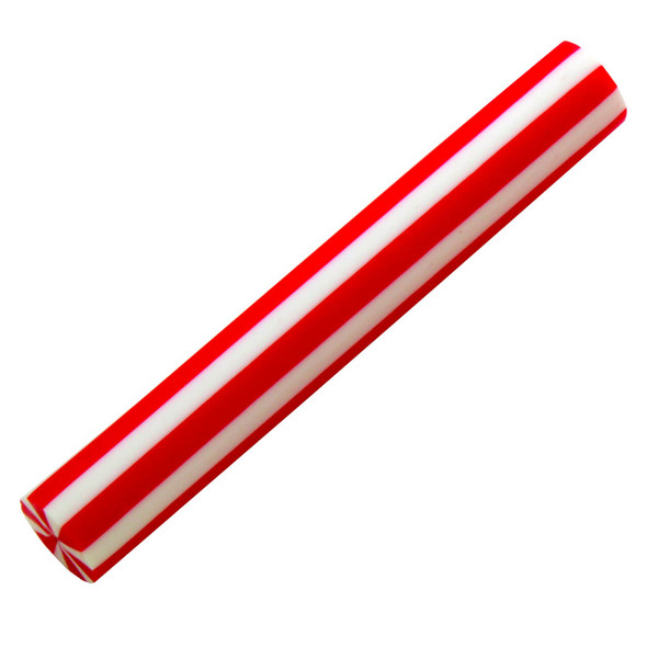 Red and White Stripe Pen Blanks .75 x 5