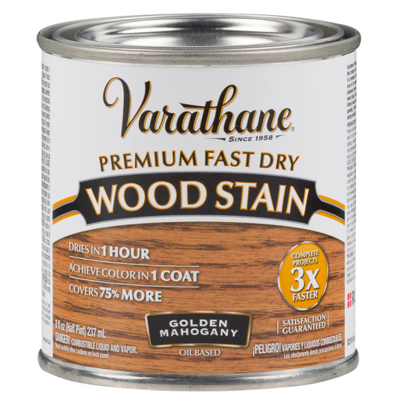 Varathane Premium Fast Dry Wood Stain Golden Mahogany Half Pint