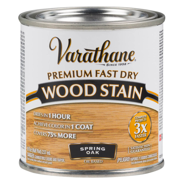 Varathane Premium Fast Dry Wood Stain Spring Oak Half Pint