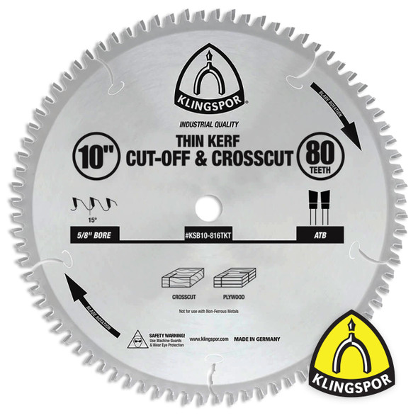 Klingspor Thin Kerf Miter 10X80T Blade