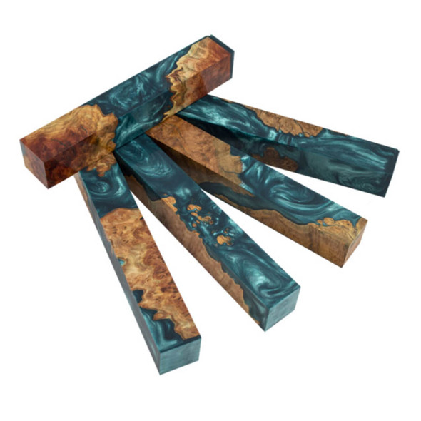 Hybridz Burl Malle Pen Blank - Green