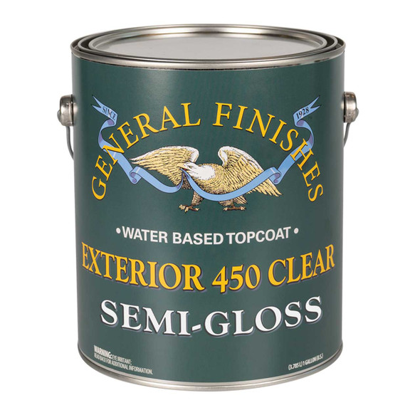 General Finishes Water Based Clear Exterior 450 Outdoor Finish, Semi-Gloss, Gallon