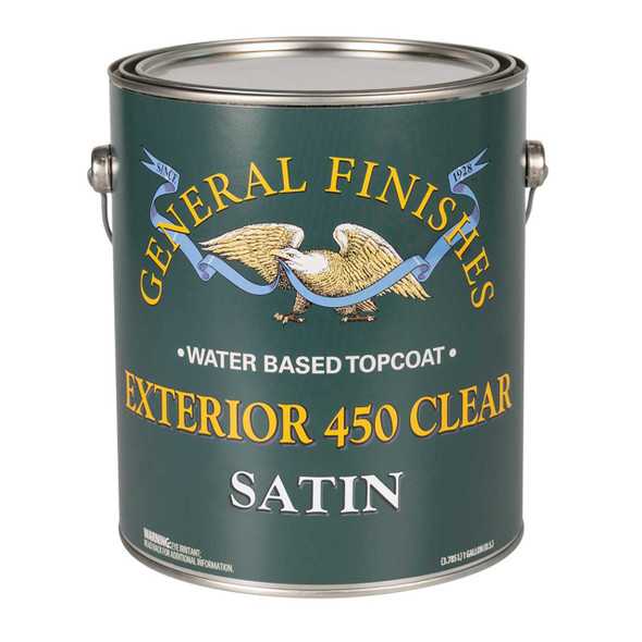 General Finishes Water Based Clear Exterior 450 Outdoor Finish, Satin, Gallon