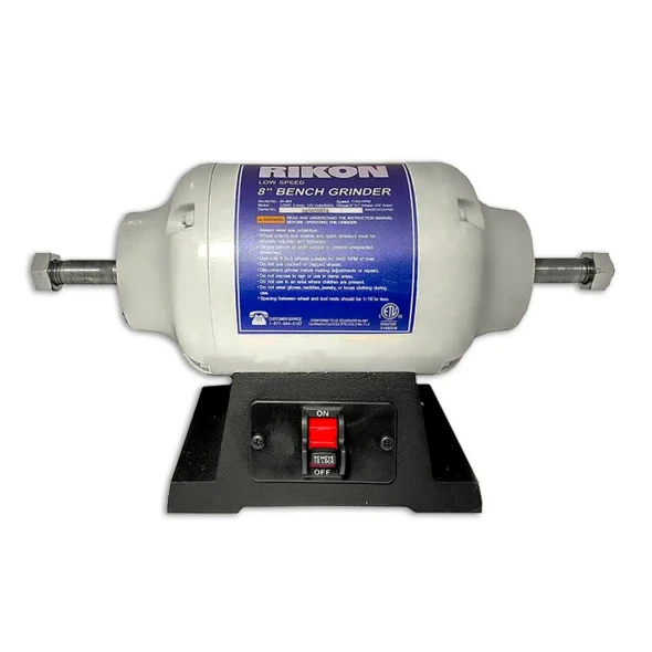 Rikon 8" 1/2 HP Slow Speed Bench Grinder / Grinder Only