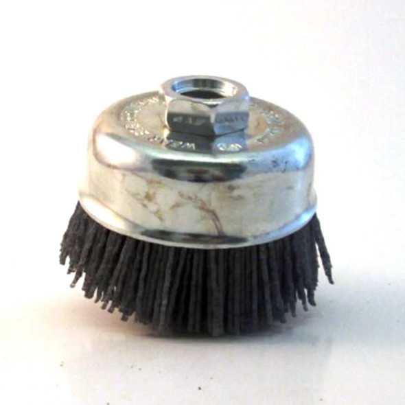 Dico Nyalox 3" Dia. Cup Brush Gray With 5/8-11 tpi Female Thread 80 Grit Dico Nyalox 3" Dia. Cup Brush Gray With 5/8-11 tpi Female Thread 80 Grit