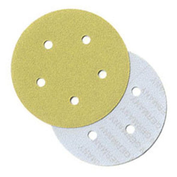 5"X 5 Hole Gold 100 Grit H&L Disc 10pk