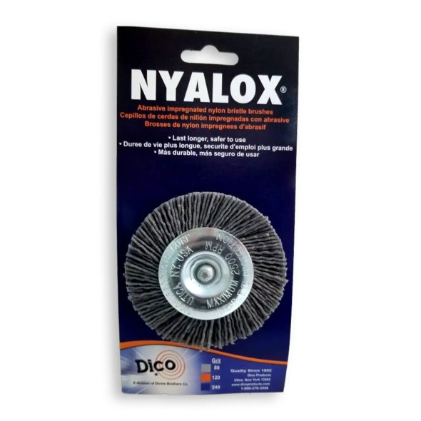 Dico Wheel Brush 4" Gray 80 Grit Dico Wheel Brush 4" Gray 80 Grit