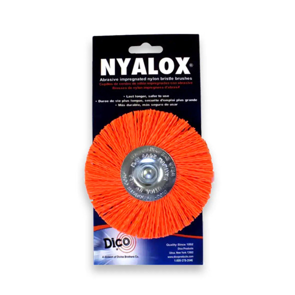Dico Wheel Brush 4" Orange 120 Grit