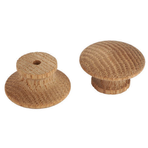 Oak Knob 1" Dia / 2pk