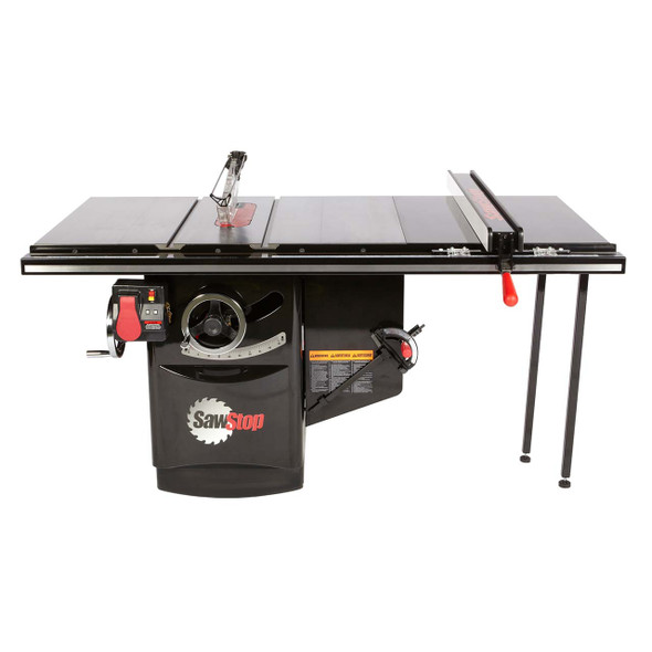 Industrial 3HP, 1ph, 230v Cabinet Saw with 36” Industrial T-Glide Rip Fence, Rails & Extension Table