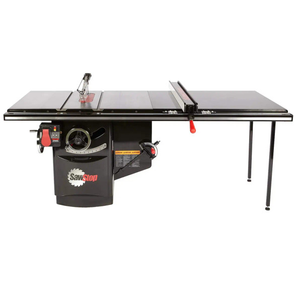 SAWSTOP 10-Inch Industrial Cabinet Saw, 5-HP, 52-Inch Industrial T-Glide Assembly