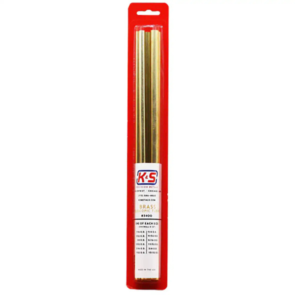 Round Brass Telescopic Tubing Kit W/ x12 Tubes 12" Long