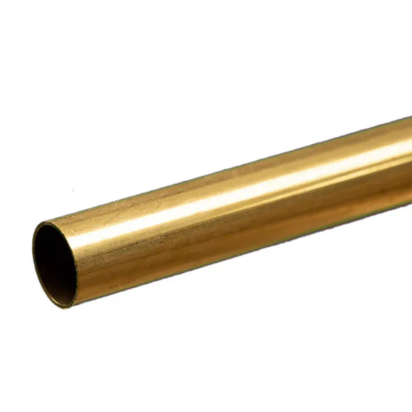 3/8" OD Round Brass Tube 12" Long