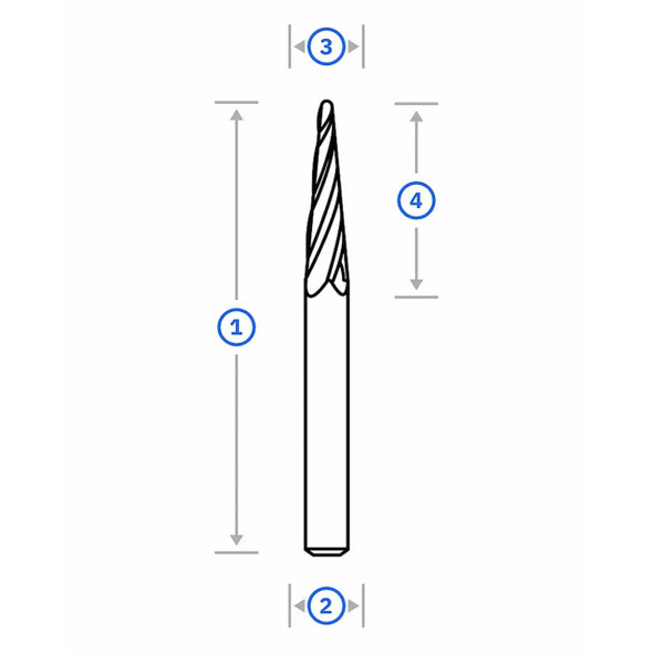 Shaper 11º Tapered Ball Nose Router Bit
