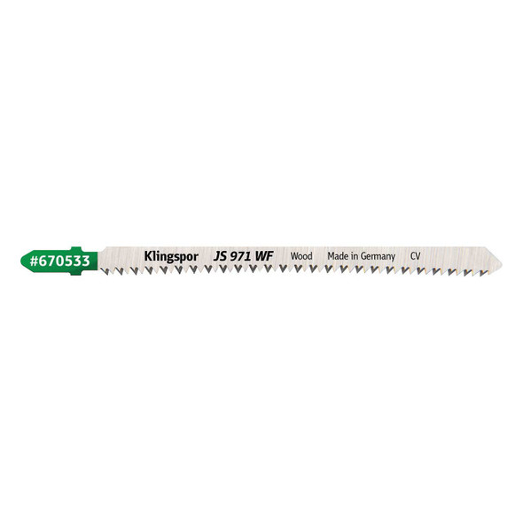 Klingspor Jigsaw Wood Blade JS 971 WF 5-1/4” x 5/16” x 1/16” 12 TPI 5pk