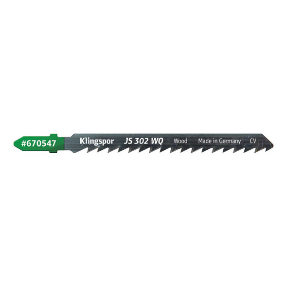 Klingspor Jigsaw Wood Blade JS 302 WQ 4” x 5/16” x 3/64” 6 TPI 5pk
