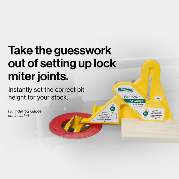 FITFINDER 3/4" Lock Miter Router Bit 1/2 Shank