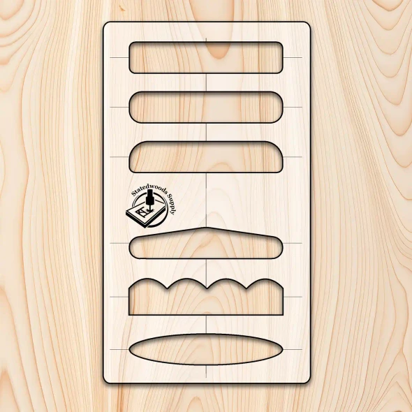 Statedwood 6-in-1 Handle Template Jig 8x14