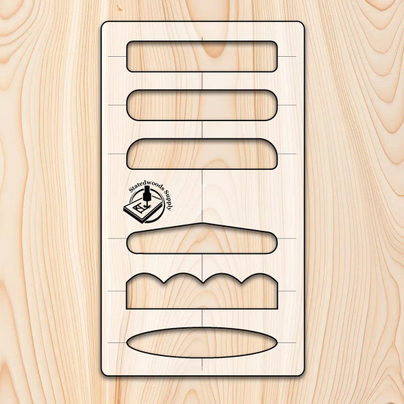Statedwood 6-in-1 Handle Template Jig 8x14