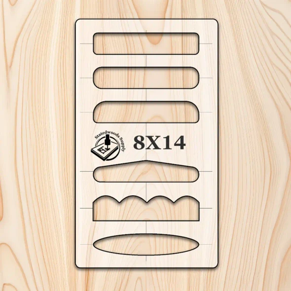 Statedwood 6-in-1 Handle Template Jig 8x14