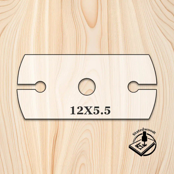 Statedwood Wine Glass Holder Template Jig 12x5.5"