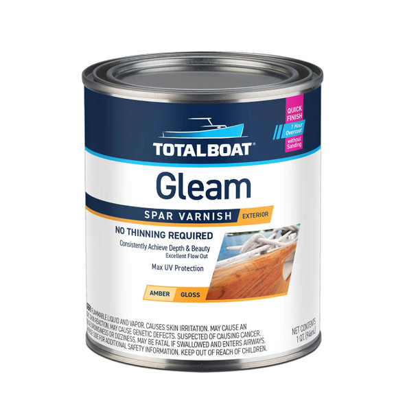 TotalBoat Gleam Gloss Marine Spar Varnish Quart